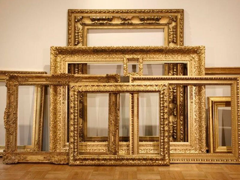 Frame Tailored Classic-Choose Size-Wood Antique Gold framework Black 